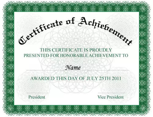 Certificate of Achievement