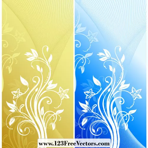 Abstract Floral Banner Background