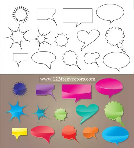 Speech Bubbles Outline