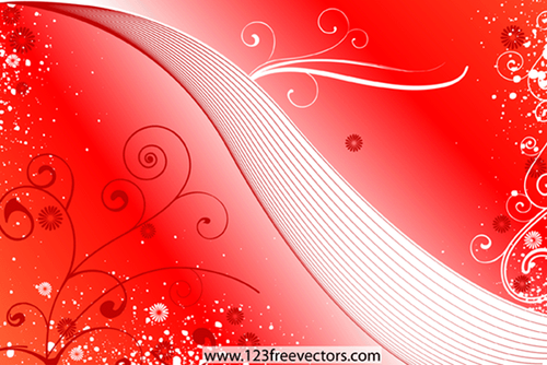 Red background with swoosh