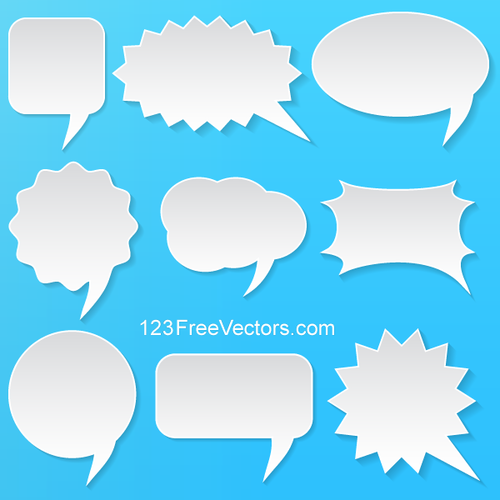 White Speech Bubbles