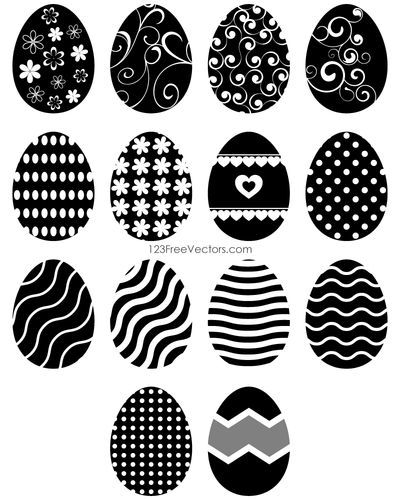 Black and White Easter Eggs