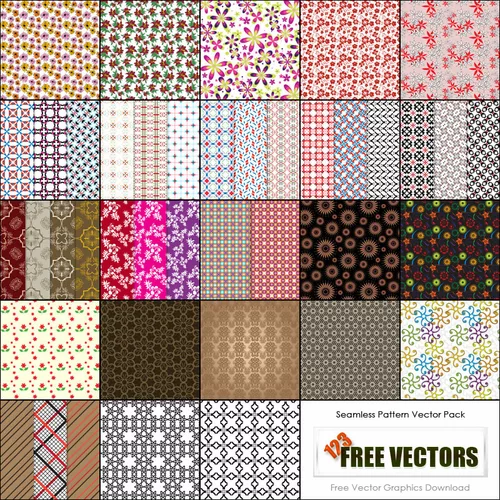 Collection of seamless patterns