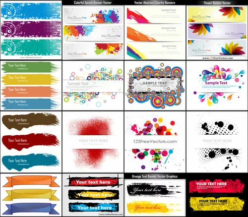 Collection of banners in vector format