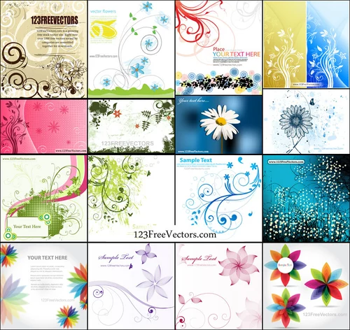 Floral backgrounds collection