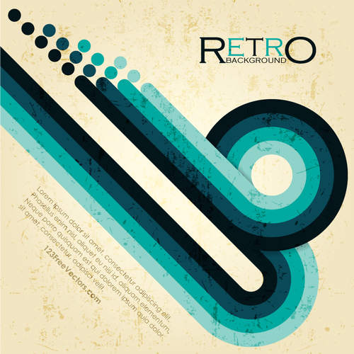 Blue retro design