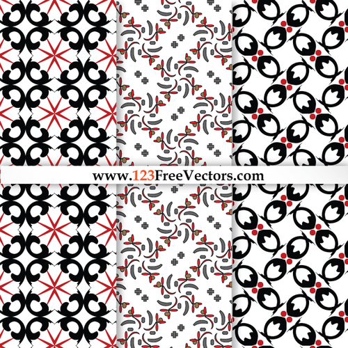 Floral patterns vector pack