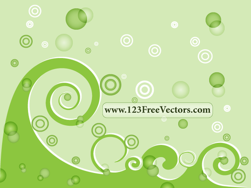 Green Background With Swirl