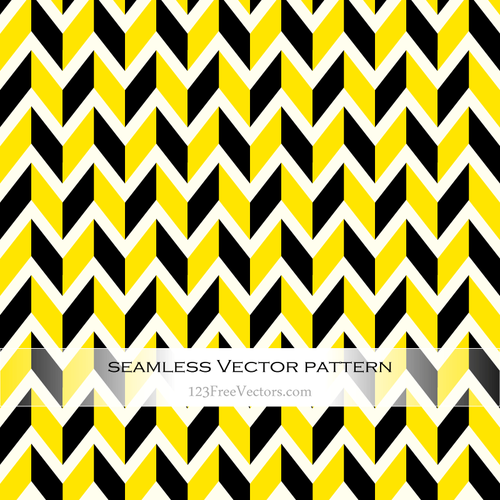 Yellow and Black Chevron Pattern