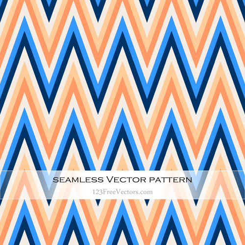 Repetitive pattern with chevrons in retro colors