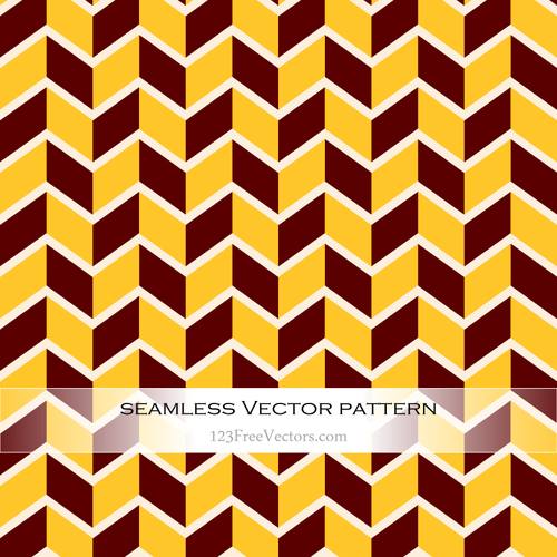 Red Yellow Seamless Zigzag Pattern Vector