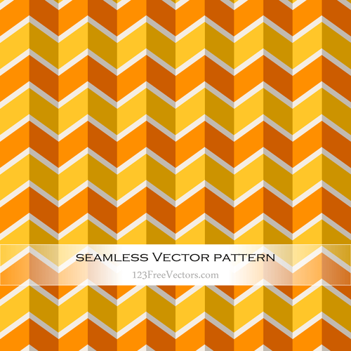 Orange Yellow Seamless Zigzag Pattern Vector