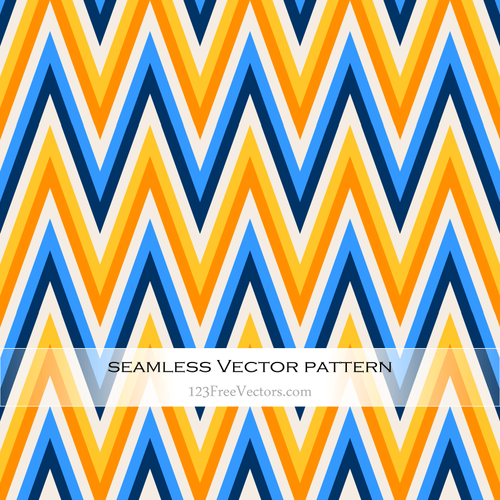 Repetitive pattern with colorful chevrons