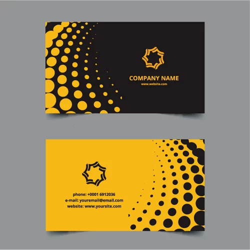 Black and yellow design business cards