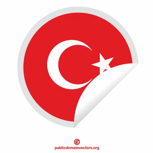 Turkish flag sticker