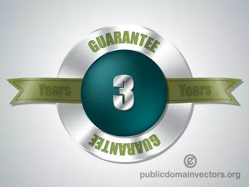 3 year guarantee sticker