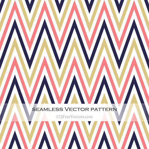 Colorful Chevrons in Seamless Pattern