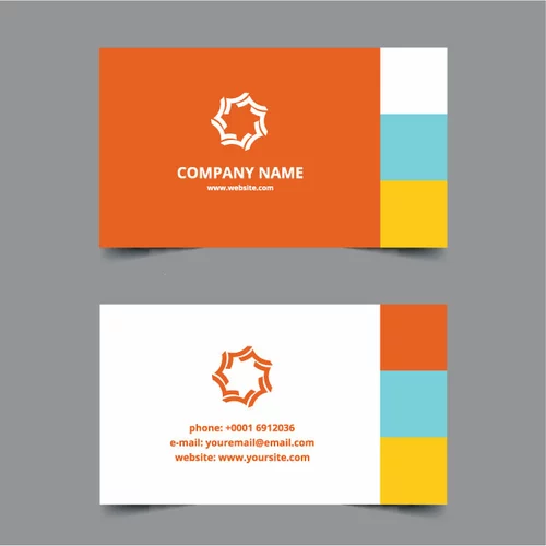 Business card design 4 colors