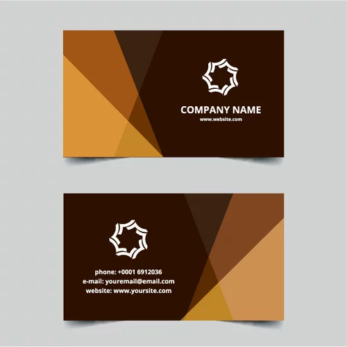 Business card template brown color