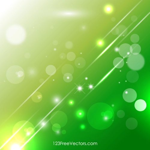 Green background with glittering lights