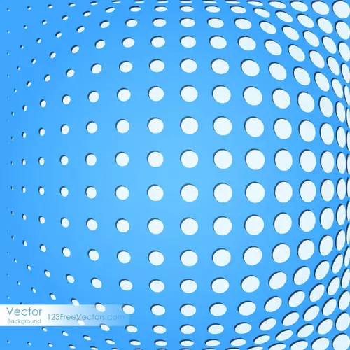 White dots on blue backgrounds