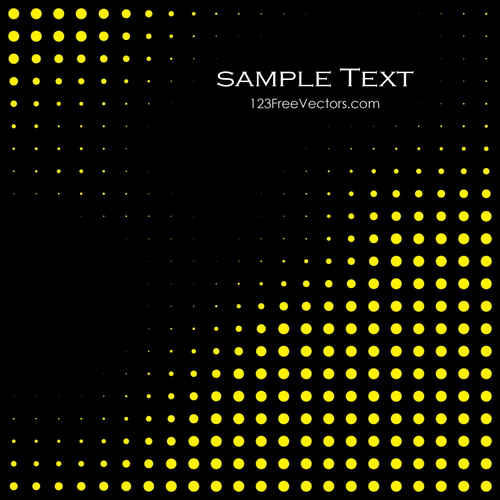 Yellow dots on black backgrounds