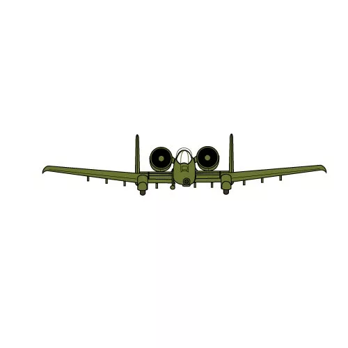 Military aircraft A-10 vector clip art