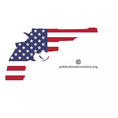 Gun with American flag