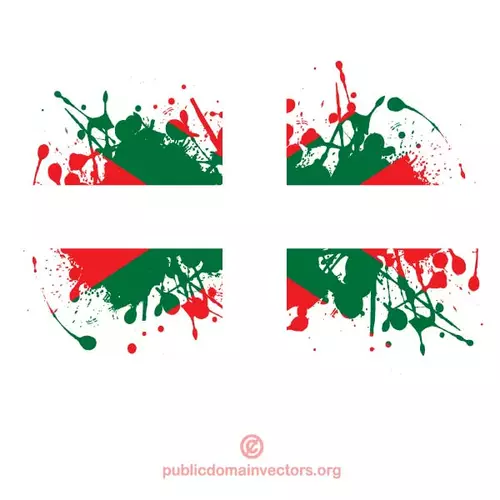 Painted flag of Basque Country