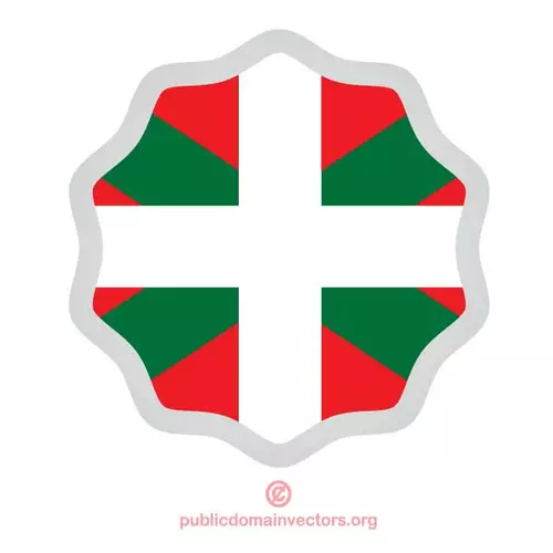 Flag of Basque country inside sticker