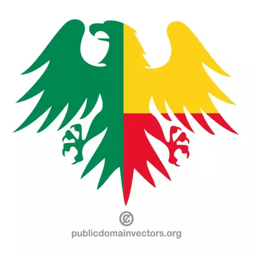 Flag of Benin in eagle shape