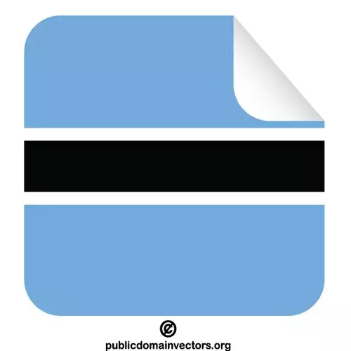 Flag of Botswana in square sticker