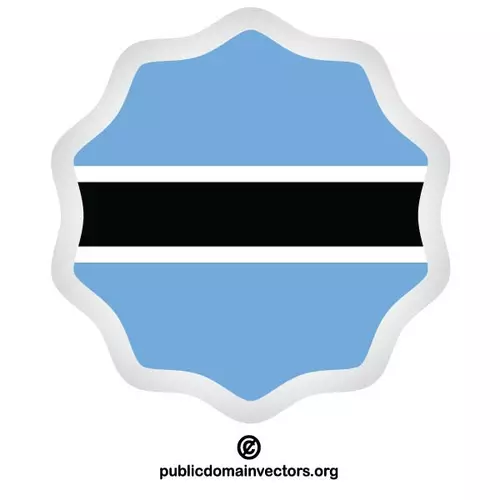 Botswana flag sticker