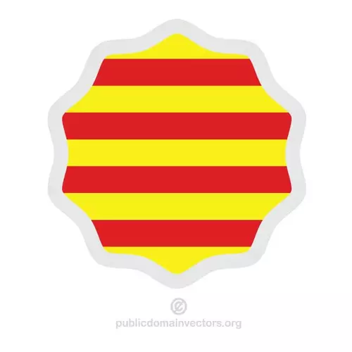 Catalan flag inside sticker