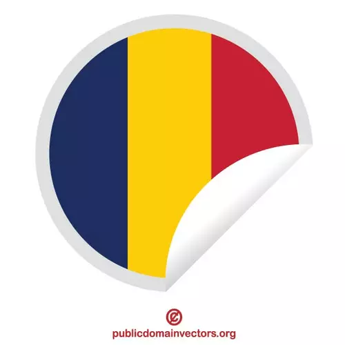 Chad flag colored sticker