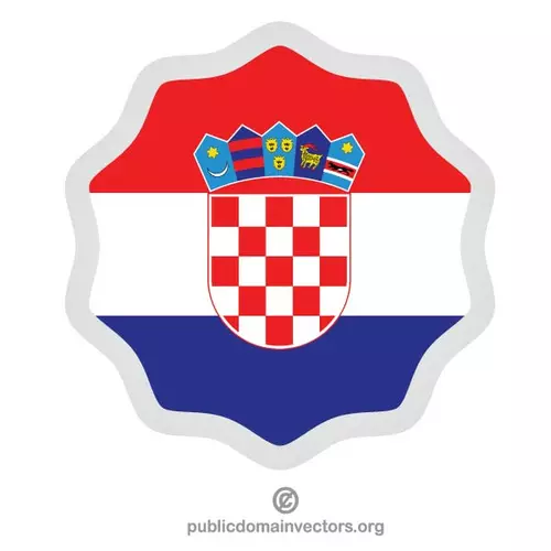 Flag of Croatia in a sticker