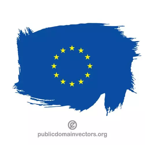 Painted flag of European Union