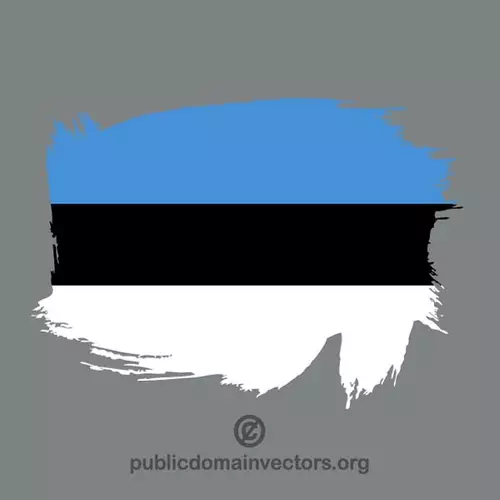 Painted flag of Estonia