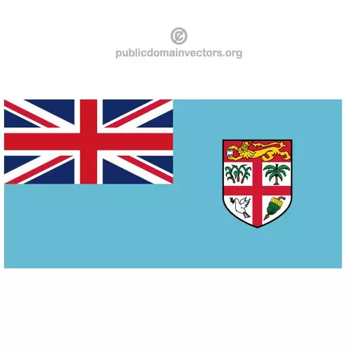 Vector flag of Fiji