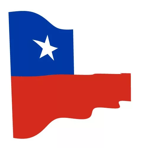 Waving flag of Chile