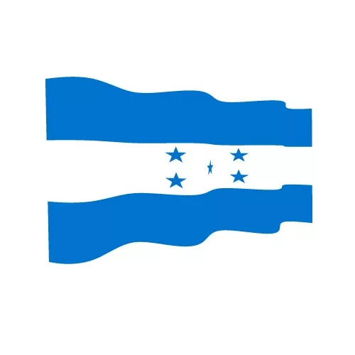 Wavy flag of Honduras