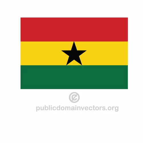 Vector flag of Ghana