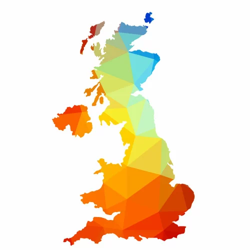 Great Britain map silhouette