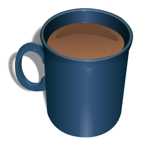 Coffee mug in blue color