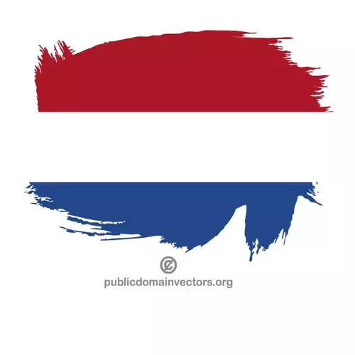 Paint stroke in colors of Dutch flag