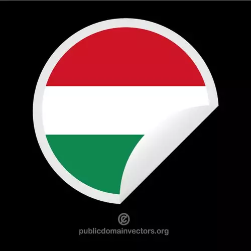 Sticker with flag of Hungary
