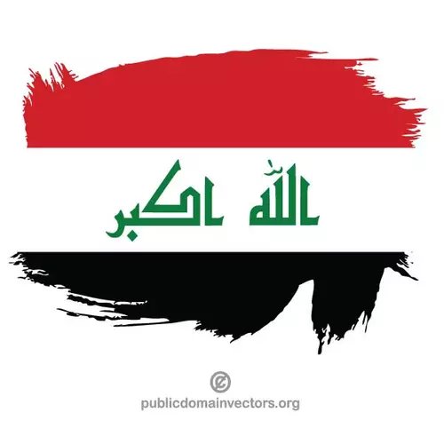 Painted flag of Iraq