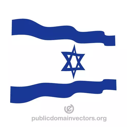 Wavy flag of Israel