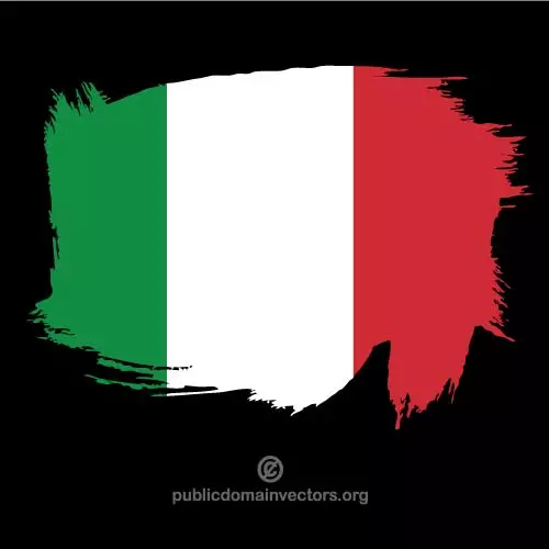 Painted flag of Italy