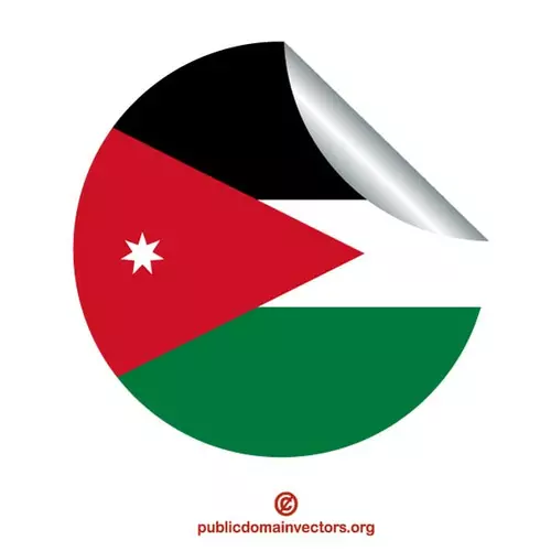 Jordan flag sticker